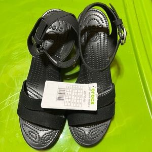 Black Wedge Sandal